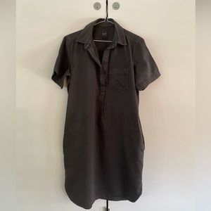 GAP Popover Dress, Small, Grey